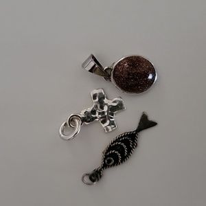 925 mexican silver 3 charms